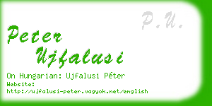 peter ujfalusi business card